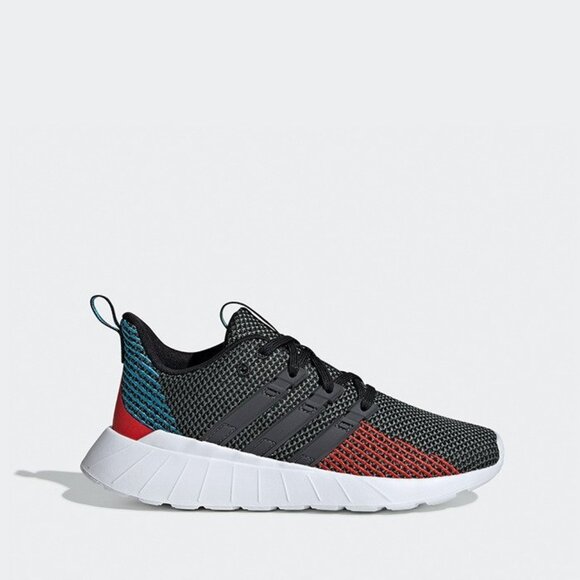 Adidas Boy's Black Burgundy Neo Questar Flow G26770 Mesh Casual Sneaker Size 13K - Picture 1 of 8